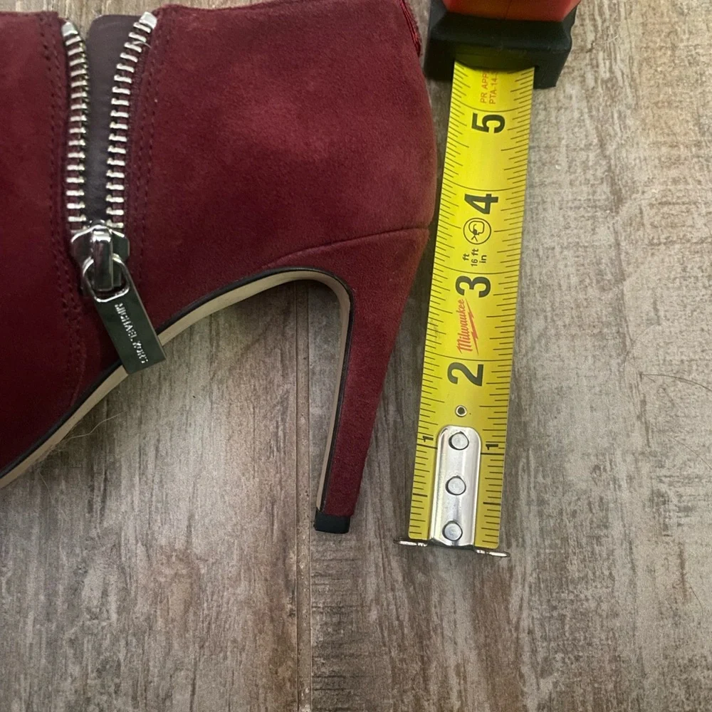 Michael Kors Deep Red Suede Ankle Boots - Picture 9 of 9